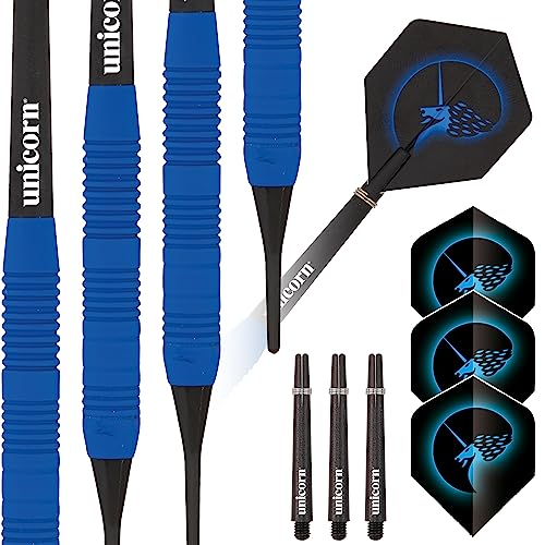 Unicorn Core Plus Rubberised Soft Dart, blau, 18g von Unicorn