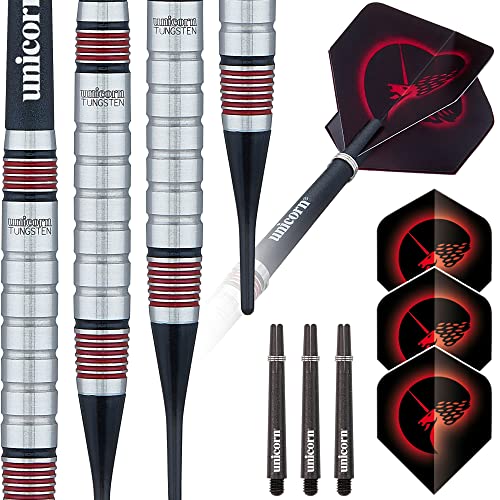 Unicorn Core Plus | Style 2 | Dartpfeile mit weicher Spitze, Silber/schwarz, 19 g Unicorn Core Plus | Style 2 | Dartpfeile mit weicher Spitze, Silber/schwarz, 19 g von Unicorn