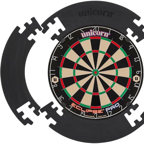 Unicorn Dartboard-Rückwandeinfassung, Puzzle, strapazierfähiger, spritzgegossener EVA-Kunststoff mit hoher Dichte, keine Befestigungen erforderlich, Schwarz Unicorn Dartboard-Rückwandeinfassung, Puzzle, strapazierfähiger, spritzgegossener EVA-Kunststoff mit hoher Dichte, keine Befestigungen erforderlich, Schwarz von Unicorn