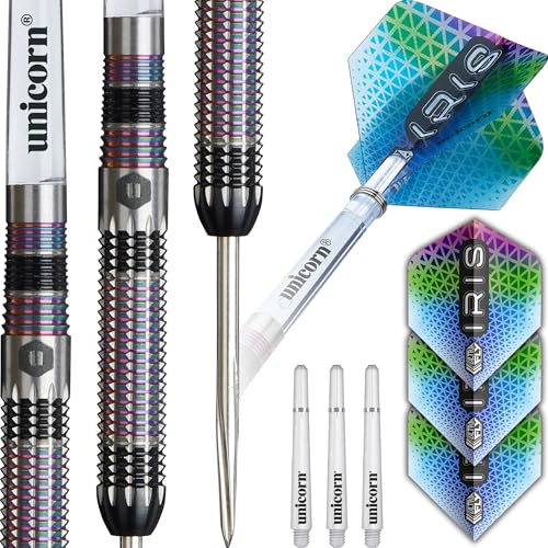 Unicorn Dartpfeile Set U-Tech | Iris | 90% Tungsten Barrels mit DNA-Beschichtung & unglaublich aufwendigem Sharkfin gefrästem Griff | langlebige atemberaubende Ultrafly Flights | Steel Tip Volute Unicorn Dartpfeile Set U-Tech | Iris | 90% Tungsten Barrels mit DNA-Beschichtung & unglaublich aufwendigem Sharkfin gefrästem Griff | langlebige atemberaubende Ultrafly Flights | Steel Tip Volute von Unicorn