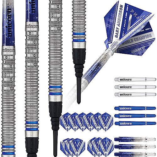 Unicorn World Champion Natural Dartpfeile, blau/Silber, 18 g Unicorn World Champion Natural Dartpfeile, blau/Silber, 18 g von Unicorn