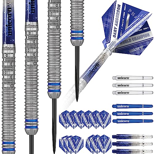Unicorn World Champion Natural Dartpfeile, blau/Silber, 23 g Unicorn World Champion Natural Dartpfeile, blau/Silber, 23 g von Unicorn