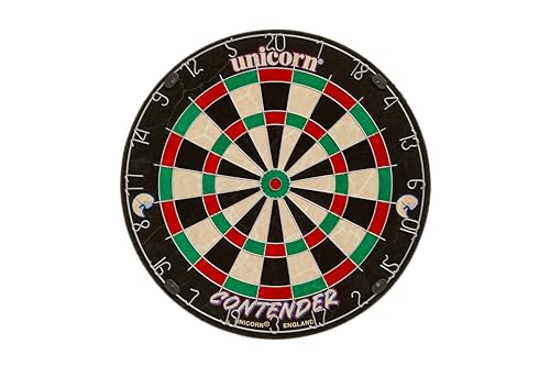Unicorn Easy Score Dartscheibe | Contender Fun Learning Anfänger Trainer | 2 x größere Höhen & Doppel | Wettbewerbsqualität Sisalborsten Board | Runde Drahtspinne Unicorn Easy Score Dartscheibe | Contender Fun Learning Anfänger Trainer | 2 x größere Höhen & Doppel | Wettbewerbsqualität Sisalborsten Board | Runde Drahtspinne von Unicorn