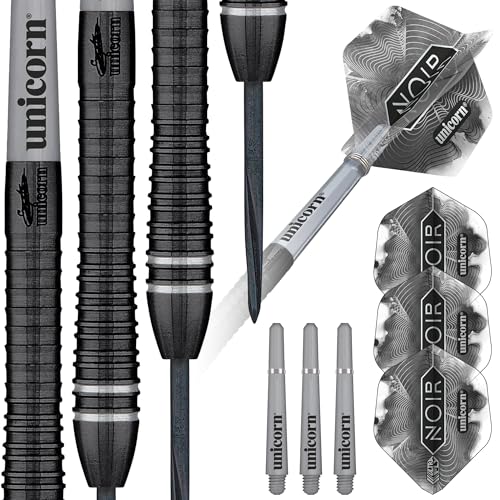 Unicorn Gary der Fliegende Schotte Anderson Noir Phase 6 Dartpfeile Set, Schwarz, 21 g von Unicorn