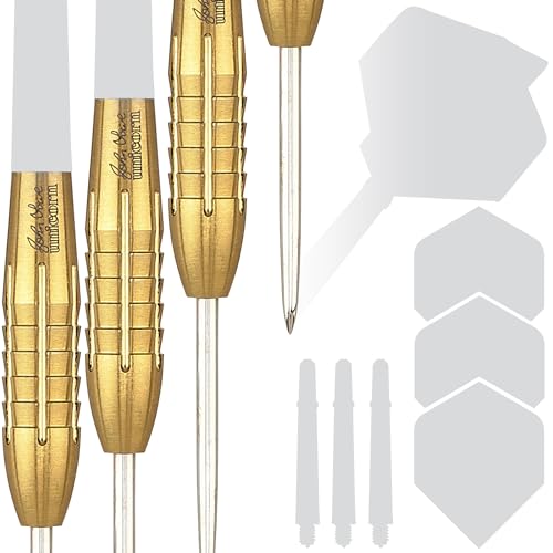 Unicorn John Lowe World Champion Phase 2 90 Percent Dartpfeile mit Wolfram, Stahlspitze, Gold, 23 g Unicorn John Lowe World Champion Phase 2 90 Percent Dartpfeile mit Wolfram, Stahlspitze, Gold, 23 g von Unicorn