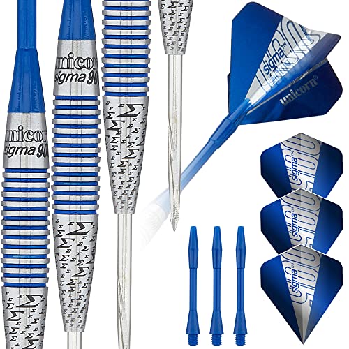 Unicorn Steel Tip Darts Sigma Stability|Dartpfeile mit Stahlspitze, Silber/Blue, 23 g Unicorn Steel Tip Darts Sigma Stability|Dartpfeile mit Stahlspitze, Silber/Blue, 23 g von Unicorn