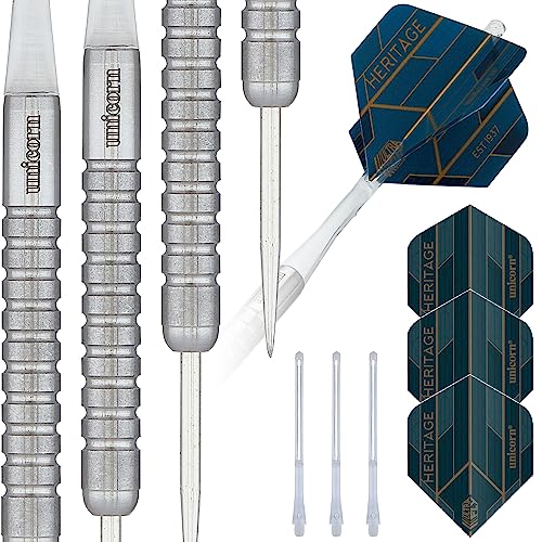 Unicorn Sigma Stability|Steel Tip Darts Heritage Striker Dartpfeile mit Stahlspitze, Silber, 21 g Unicorn Sigma Stability|Steel Tip Darts Heritage Striker Dartpfeile mit Stahlspitze, Silber, 21 g von Unicorn