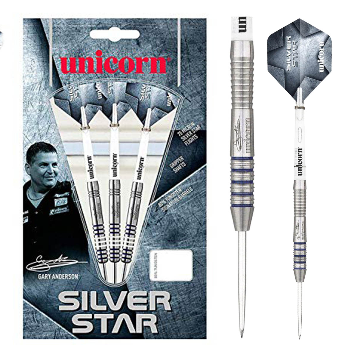 Unicorn Silver Star Gary Anderson Steel Dart 25g von Unicorn