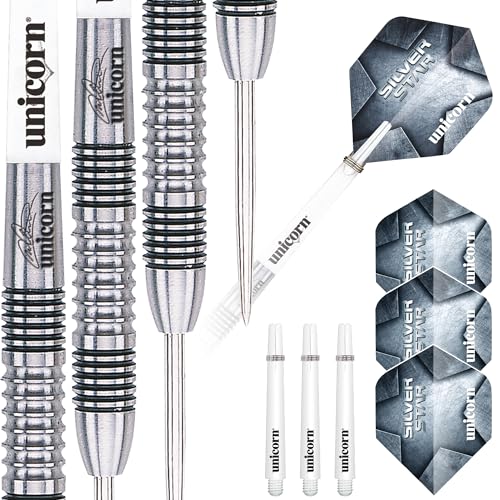 Unicorn Silver Star Michael Smith Steel Dart, 80% Tungsten, 26g von Unicorn