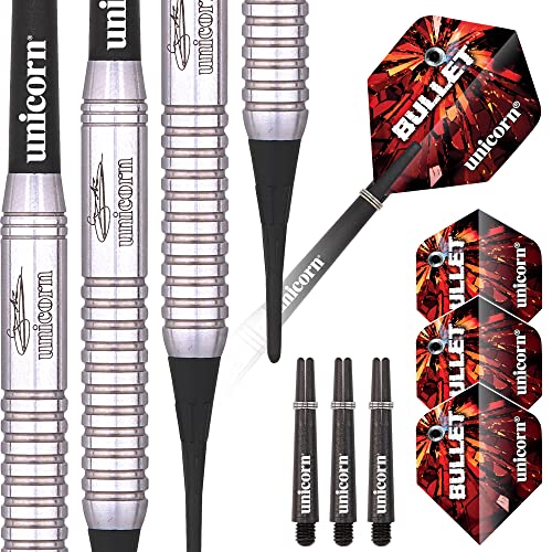 Unicorn Bullet Gary Anderson Soft Dart, Edelstahl, Silber, 19g Unicorn Bullet Gary Anderson Soft Dart, Edelstahl, Silber, 19g von Unicorn