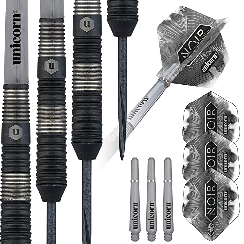 Unicorn Steeltip Darts Noir|Style 3|Dartpfeile mit Stahlspitze, Schwarz, 22 g Unicorn Steeltip Darts Noir|Style 3|Dartpfeile mit Stahlspitze, Schwarz, 22 g von Unicorn