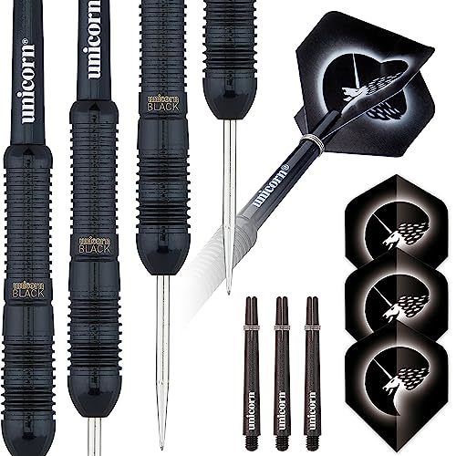 ‎Unicorn Style 2 | Black Brass | Steel Tip Core | Stil 2 | Schwarzes Messing | Stahlspitze Darts, 20 g von Unicorn