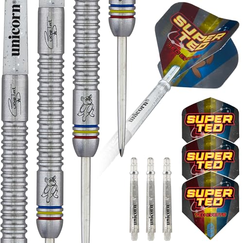 Unicorn Super Ted' Evetts Phase 2 Dartpfeil-Set, Rot, Blau und Gelb, 23 g Unicorn Super Ted' Evetts Phase 2 Dartpfeil-Set, Rot, Blau und Gelb, 23 g von Unicorn