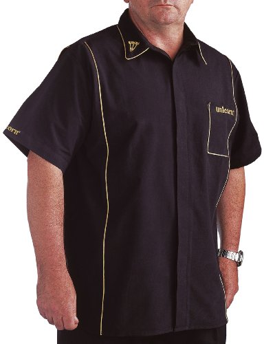 Unicorn Teknik Dart-Shirt für Herren, Schwarz/Gold, XXXX-Large Unicorn Teknik Dart-Shirt für Herren, Schwarz/Gold, XXXX-Large von Unicorn
