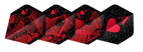 Unicorn Ultrafly.100 Plus Red Royal Flush Ultrafly Dart-Flights, rot von Unicorn