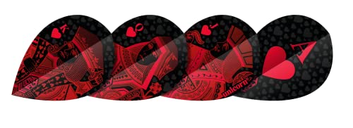 Unicorn Ultrafly.100 Xtra Red Royal Flush Ultrafly Dart-Flights, rot von Unicorn