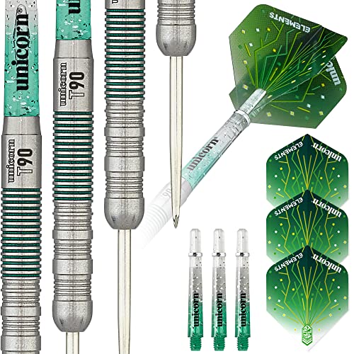 Unicorn T90 Core XL Green Type 1 Dartpfeile aus 90% Wolfram mit Stahlspitze, grün, 25 g von Unicorn