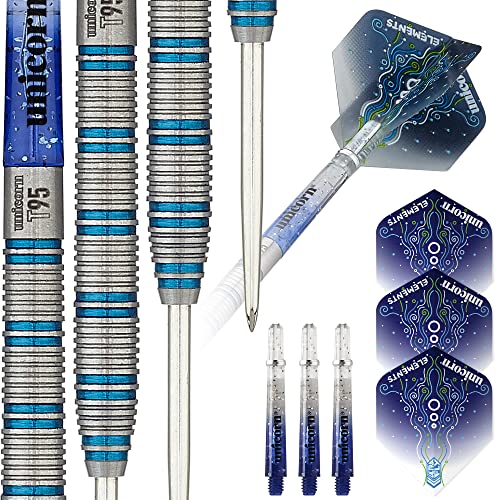 Unicorn T95 Core XL Blue Type 1 Dartpfeile, 95% Wolfram, Stahlspitze, blau, 22 g von Unicorn