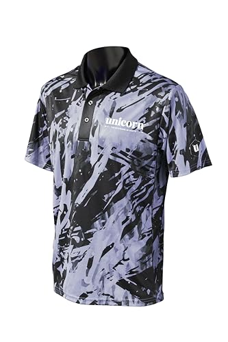 Unicorn Dart-Shirt, Pro-Tech-Camouflage, kühles, atmungsaktives weiches Micro-Mesh-Polyester, 3-Tuk-Polyester, schwarzer Kragen und weißes Logo, erhältlich in 5 Farben und Größen S bis XXXXL Unicorn Dart-Shirt, Pro-Tech-Camouflage, kühles, atmungsaktives weiches Micro-Mesh-Polyester, 3-Tuk-Polyester, schwarzer Kragen und weißes Logo, erhältlich in 5 Farben und Größen S bis XXXXL von Unicorn