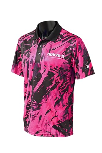 Unicorn Dart-Shirt, Pro-Tech-Camouflage, kühles, atmungsaktives weiches Micro-Mesh-Polyester, 3-Tuk-Polyester, schwarzer Kragen und weißes Logo, erhältlich in 5 Farben und Größen S bis XXXXL Unicorn Dart-Shirt, Pro-Tech-Camouflage, kühles, atmungsaktives weiches Micro-Mesh-Polyester, 3-Tuk-Polyester, schwarzer Kragen und weißes Logo, erhältlich in 5 Farben und Größen S bis XXXXL von Unicorn