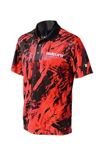 Unicorn Dart-Shirt, Pro-Tech-Camouflage, kühles, atmungsaktives weiches Micro-Mesh-Polyester, 3-Tuk-Polyester, schwarzer Kragen und weißes Logo, erhältlich in 5 Farben und Größen S bis XXXXL Unicorn Dart-Shirt, Pro-Tech-Camouflage, kühles, atmungsaktives weiches Micro-Mesh-Polyester, 3-Tuk-Polyester, schwarzer Kragen und weißes Logo, erhältlich in 5 Farben und Größen S bis XXXXL von Unicorn