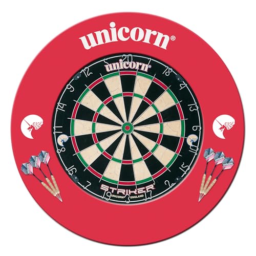 Unicorn Unisex Striker Board mit Surround Center, Rot, Einheitsgröße von Unicorn Dartboard