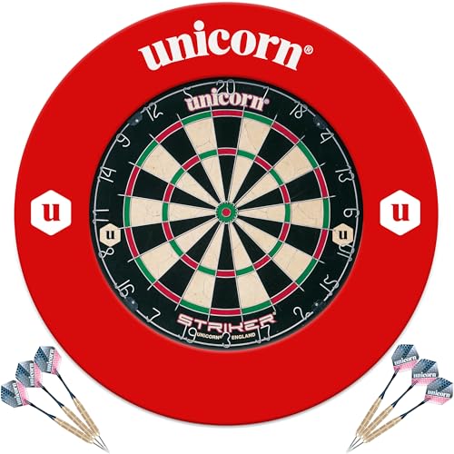 Unicorn Unisex Striker Board mit Surround Center, Rot, Einheitsgröße von Unicorn Dartboard