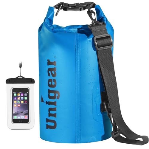 Unigear Dry Bag, 2L/5L/10L/20L/30L/40L/55L, wasserdichter Beutel wasserdichte Taschen Seesack Packsack mit Handytasche und Gurte für Boot und Kajak, Angeln, Rafting, Schwimmen, Camping und Snowboarden Unigear Dry Bag, 2L/5L/10L/20L/30L/40L/55L, wasserdichter Beutel wasserdichte Taschen Seesack Packsack mit Handytasche und Gurte für Boot und Kajak, Angeln, Rafting, Schwimmen, Camping und Snowboarden von Unigear