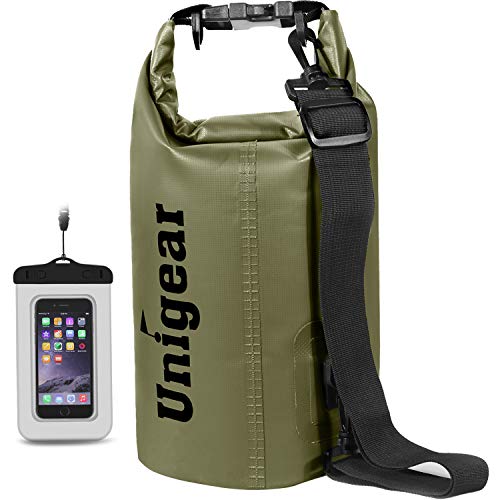 Unigear Dry Bag, 2L/5L/10L/20L/30L/40L/55L, wasserdichter Beutel wasserdichte Taschen Seesack Packsack mit Handytasche und Gurte für Boot und Kajak, Angeln, Rafting, Schwimmen, Camping und Snowboarden Unigear Dry Bag, 2L/5L/10L/20L/30L/40L/55L, wasserdichter Beutel wasserdichte Taschen Seesack Packsack mit Handytasche und Gurte für Boot und Kajak, Angeln, Rafting, Schwimmen, Camping und Snowboarden von Unigear