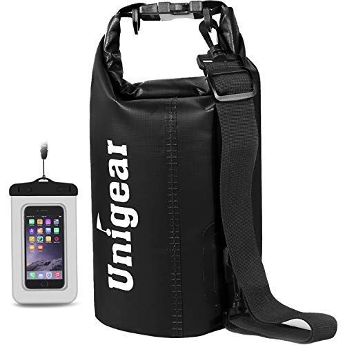 Unigear Dry Bag, 2L/5L/10L/20L/30L/40L/55L, wasserdichter Beutel wasserdichte Taschen Seesack Packsack mit Handytasche und Gurte für Boot und Kajak, Angeln, Rafting, Schwimmen, Camping und Snowboarden Unigear Dry Bag, 2L/5L/10L/20L/30L/40L/55L, wasserdichter Beutel wasserdichte Taschen Seesack Packsack mit Handytasche und Gurte für Boot und Kajak, Angeln, Rafting, Schwimmen, Camping und Snowboarden von Unigear