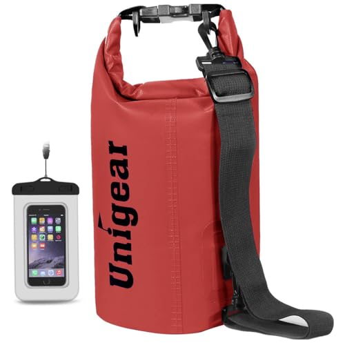 Unigear Dry Bag, Wasserdicht Taschen mit Handytasche und Gurte für Boot und Kajak, Angeln, Rafting, Schwimmen, Camping und Snowboarden, MEHRWEG Unigear Dry Bag, Wasserdicht Taschen mit Handytasche und Gurte für Boot und Kajak, Angeln, Rafting, Schwimmen, Camping und Snowboarden, MEHRWEG von Unigear