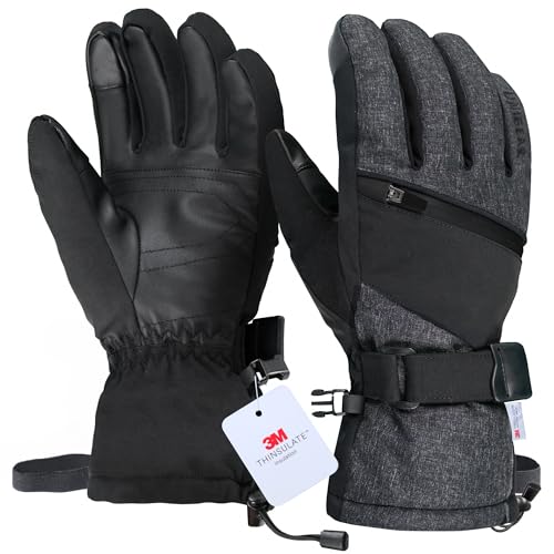 Unigear Skihandschuhe Herren Damen, Wasserdicht rutschfest Thermohandschuhe Winter Handschuhe für Skifahren Snowboard Eislaufen Wandern Radfahren Unigear Skihandschuhe Herren Damen, Wasserdicht rutschfest Thermohandschuhe Winter Handschuhe für Skifahren Snowboard Eislaufen Wandern Radfahren von Unigear