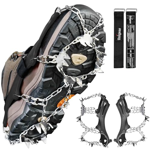 Unigear Steigeisen für Bergschuhe, Schuhkrallen, Eisspikes, Schneekette, Grödel und Spikes für Klettern Bergsteigen Trekking High Altitude Winter Outdoor Unigear Steigeisen für Bergschuhe, Schuhkrallen, Eisspikes, Schneekette, Grödel und Spikes für Klettern Bergsteigen Trekking High Altitude Winter Outdoor von Unigear