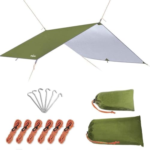 Unigear Tarp Rain Fly Regenschutzplane, Zelttuch, wasserdicht, Wanderschuppen, faltbar, leicht, wasserdicht, für Camping und Schutz gegen Regen, Schnee und Sonne Unigear Tarp Rain Fly Regenschutzplane, Zelttuch, wasserdicht, Wanderschuppen, faltbar, leicht, wasserdicht, für Camping und Schutz gegen Regen, Schnee und Sonne von Unigear