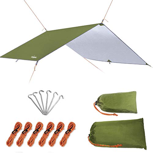 Unigear Tarp Rain Fly Regenschutzplane, Zelttuch, wasserdicht, Wanderschuppen, faltbar, leicht, wasserdicht, für Camping und Schutz gegen Regen, Schnee und Sonne Unigear Tarp Rain Fly Regenschutzplane, Zelttuch, wasserdicht, Wanderschuppen, faltbar, leicht, wasserdicht, für Camping und Schutz gegen Regen, Schnee und Sonne von Unigear