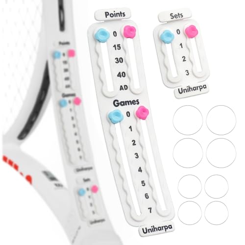 Uniharpa Tennis-Punktezähler für Schläger-Paddel, Tennisschläger, Pickleball-Paddel-Scorekeeper, kleiner Punktezähler für Tennistrainer, Punkt-Tracker, Aufnahmepunkte und Sets, 1,9 g Uniharpa Tennis-Punktezähler für Schläger-Paddel, Tennisschläger, Pickleball-Paddel-Scorekeeper, kleiner Punktezähler für Tennistrainer, Punkt-Tracker, Aufnahmepunkte und Sets, 1,9 g von Uniharpa