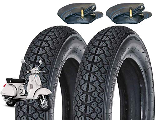 Union Paar Reifen 100/90-10 + 2 Luftkammern für Piaggio Vespa Vespa Vespa Ape 61J GOMME COPERTONI von Union