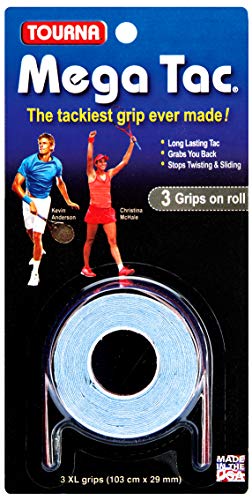 Unique Unisex – Erwachsene Overgrip Mega Tac 3er, Blau, Standard Unique Unisex – Erwachsene Overgrip Mega Tac 3er, Blau, Standard von Tourna