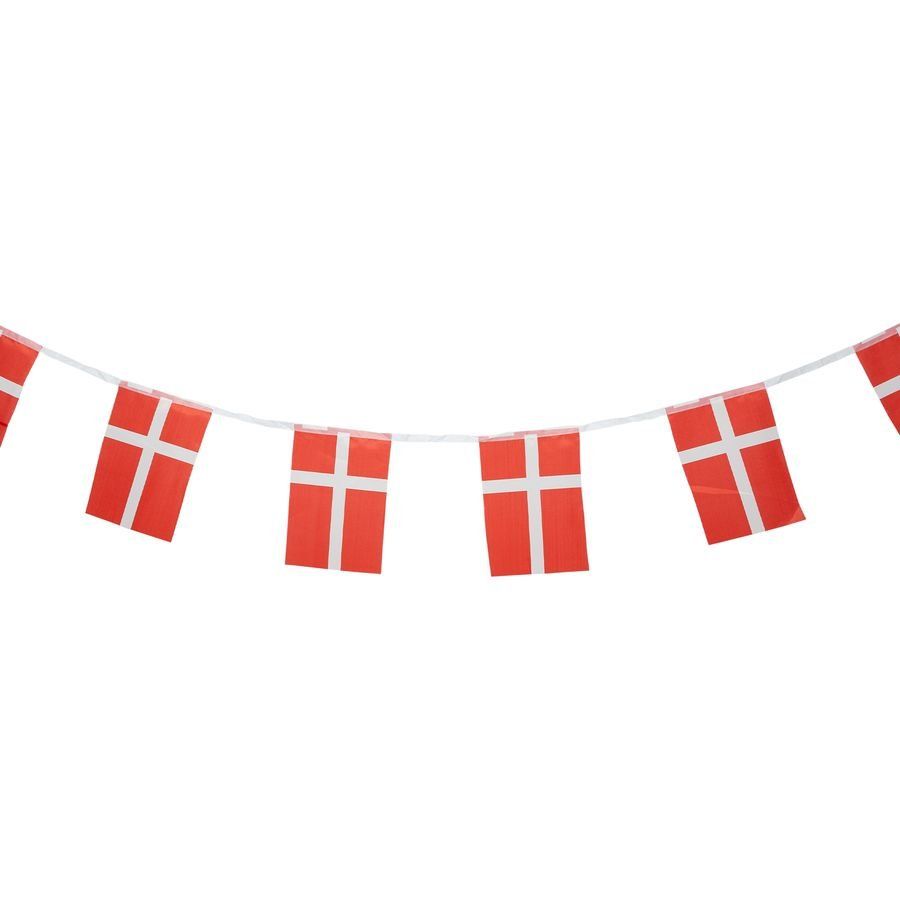 Dänemark Flag Garland - Rot/Weiß Dänemark Flag Garland - Rot/Weiß von Unisport