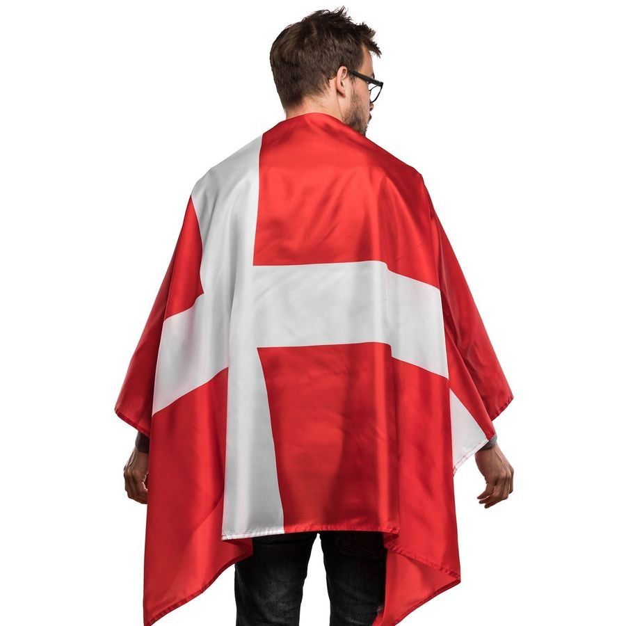 Dänemark Flagge Cape - Rot/Weiß Dänemark Flagge Cape - Rot/Weiß von Unisport