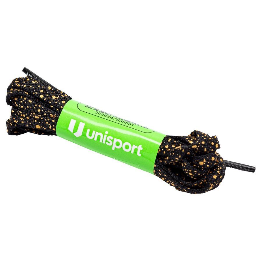 Unisport Schnürsenkel Speckled 110x0,5cm - Schwarz/Gold von Unisport