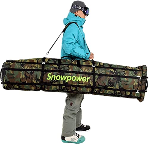 Unistrengh - wasserdichte Snowboardtasche Rollen Skitasche Snowboard Roller Bag gepolstert Skisack Teleskop-Tragetasche mit schuhfach Boardbag Wheels 100-210cm Verstellbarer Größe Camouflage Unistrengh - wasserdichte Snowboardtasche Rollen Skitasche Snowboard Roller Bag gepolstert Skisack Teleskop-Tragetasche mit schuhfach Boardbag Wheels 100-210cm Verstellbarer Größe Camouflage von Unistrengh