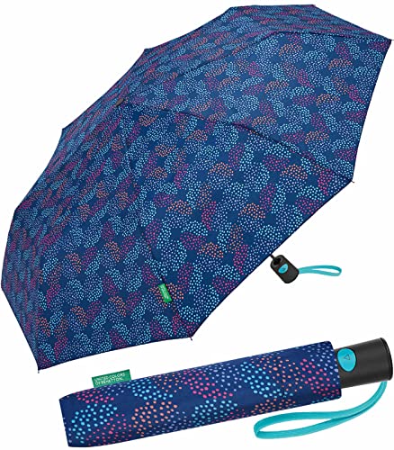 Benetton Taschenschirm Mini Automatik Pop Dots - Bellwether Blue von United Colors of Benetton