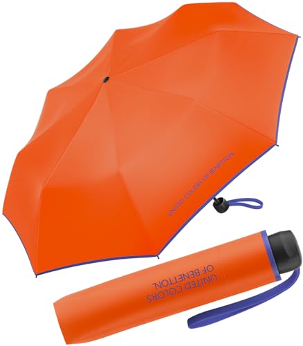 United Colors of Benetton Cuatrogotas 2018 Regenschirm, faltbar, 60 cm, Rot/Orange, 95 cm, Taschenschirm mit manueller Öffnung von United Colors of Benetton