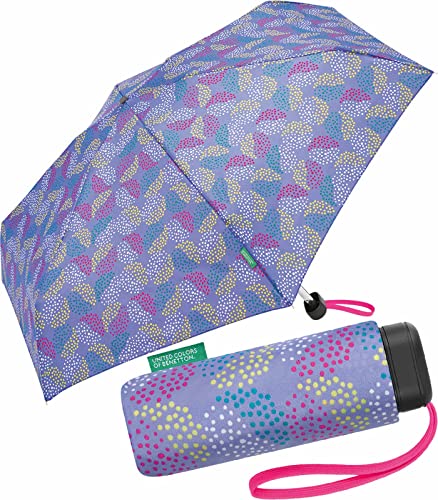 Benetton Taschenschirm Ultra Mini Flat Pop Dots - deep Periwinkle von United Colors of Benetton