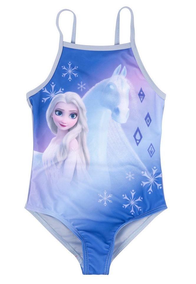 United Labels® Badeanzug Disney Die Eiskönigin Badeanzug Mädchen Elsa Frozen Kinder Blau von United Labels®