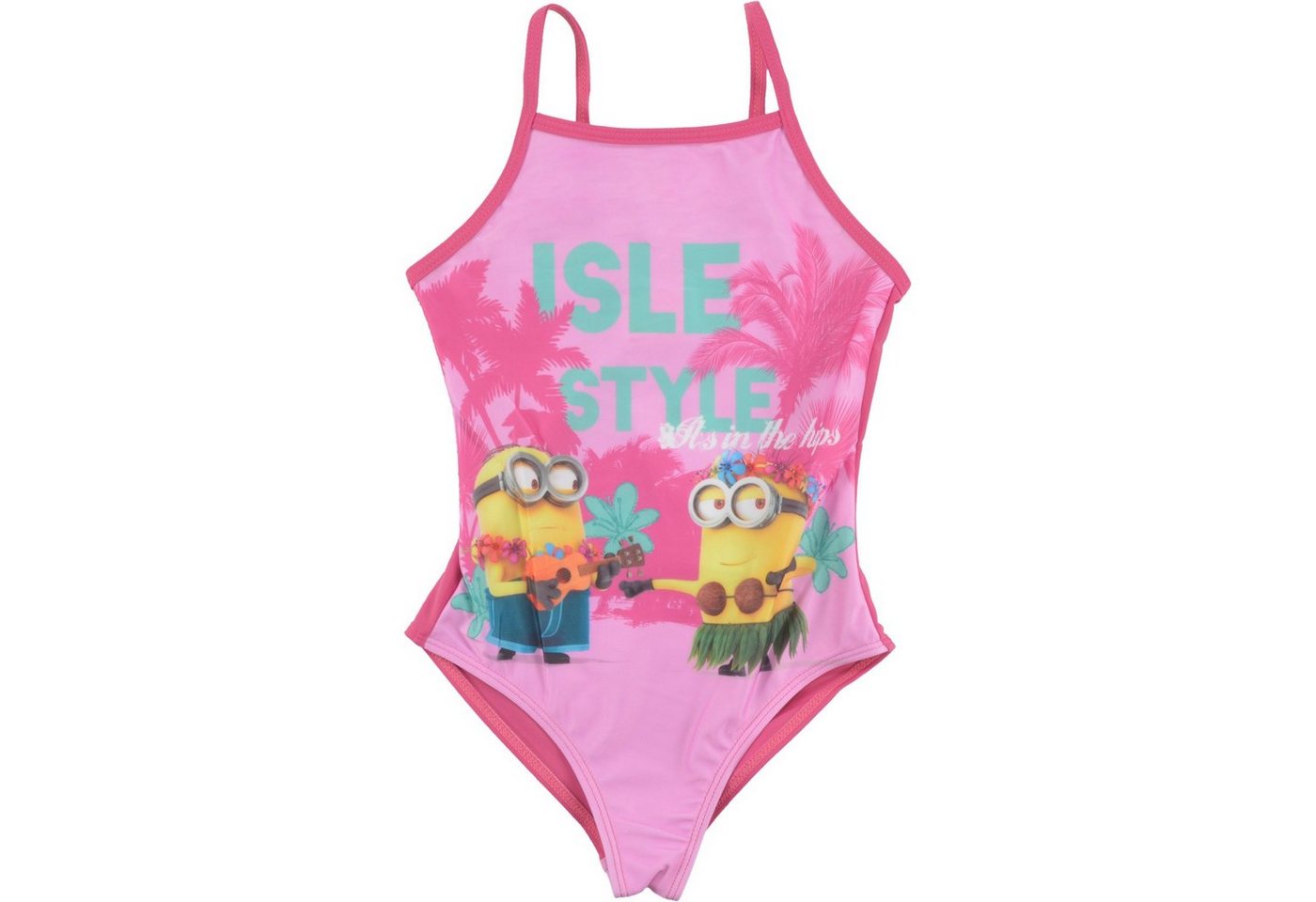 United Labels® Badeanzug Minions Badeanzug für Mädchen – Isle Style Rosa/Pink von United Labels®