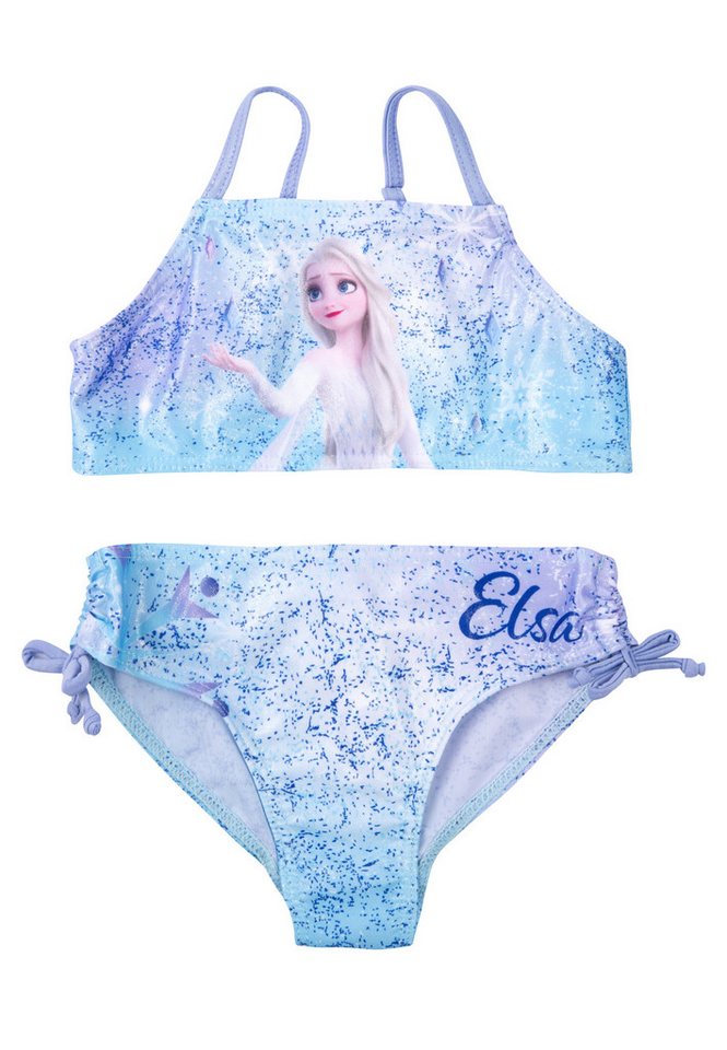 United Labels® Bustier-Bikini Die Eiskönigin Bikini für Mädchen - Elsa Frozen Zweiteiler Blau von United Labels®
