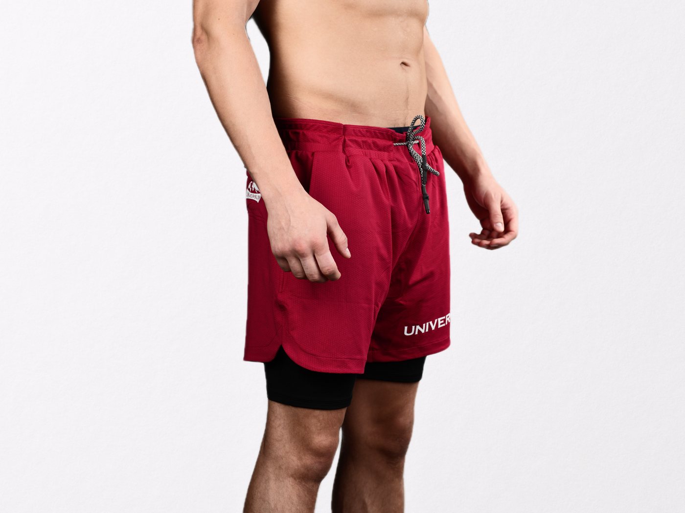 Universum Sportwear Sporthose Kurze Hose mit versteckter Handytasche Shorts mit funktioneller Unterziehhose von Universum Sportwear