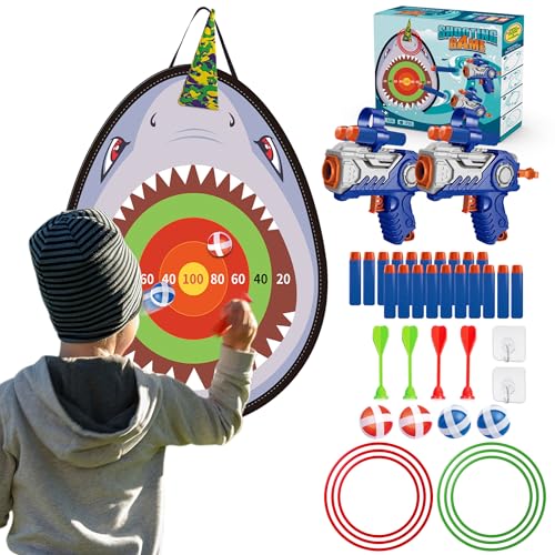 Unokit Dartscheibe Kinder Haie Spielzeug für Kinder ab 3 Jahre Outdoor Spiele Geburtstag Weihnachten Geschenke für Kinder Jungen und Mädchen Geschenke für Weihnachten Unokit Dartscheibe Kinder Haie Spielzeug für Kinder ab 3 Jahre Outdoor Spiele Geburtstag Weihnachten Geschenke für Kinder Jungen und Mädchen Geschenke für Weihnachten von Unokit